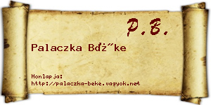 Palaczka Béke névjegykártya